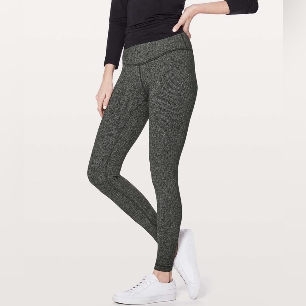 Lululemon Wunder Under Low Rise Tight Heathered Herringbone